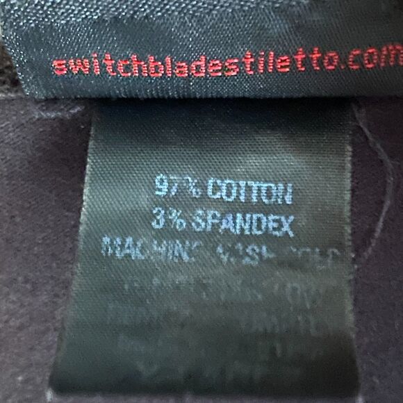 Switchblade Stiletto Skull Print Pinup Top - Size XL, Punk Rock Style - Picture 3 of 4